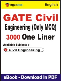 GATE Civil Engineering (Only MCQ) One Liner Book PDF in English