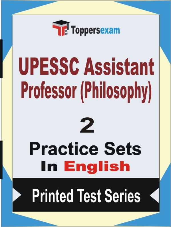 UPESSC Assistant Professor (Philosophy) Book in English - Question Paper / Practice Set