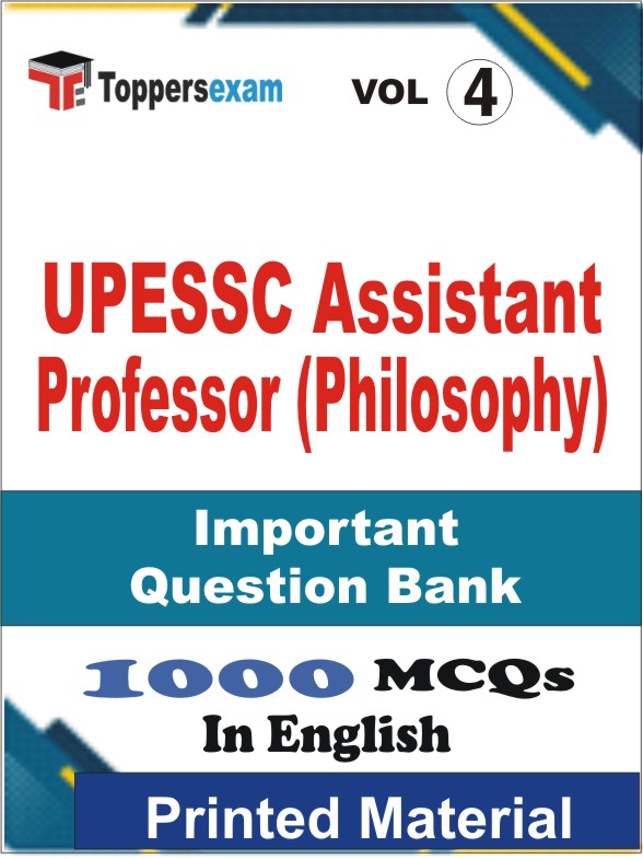 UPESSC Assistant Professor (Philosophy) Book in English - Objective MCQ (VOL.4)