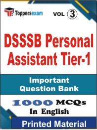 DSSSB Personal Assistant (Tier-1) Book in English - Objective MCQ (VOL.3)