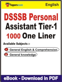 DSSSB Personal Assistant (Tier-1) One Liner Book PDF in English