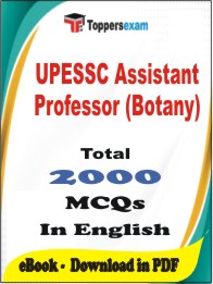 UPESSC Assistant Professor (Botany) PDF Book In English - MCQ / Objective Questions
