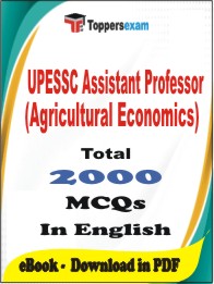 UPESSC Assistant Professor (Agricultural Economics) PDF Book in English - MCQ / Objective Questions