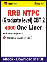 RRB NTPC (Graduate level) CBT 2 One Liner Book PDF in English