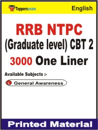 RRB NTPC (Graduate level) CBT 2 One Liner Book in English