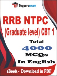 RRB NTPC (Graduate level) CBT 1 PDF Book In English - MCQ / Objective Questions