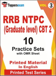 RRB NTPC (Graduate level) CBT 2 Book in English - Practice Set (VOL.3)