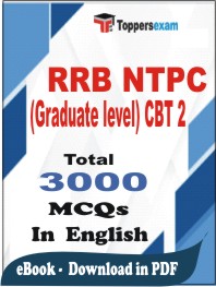 RRB NTPC (Graduate level) CBT 2 PDF Book In English - MCQ / Objective Questions
