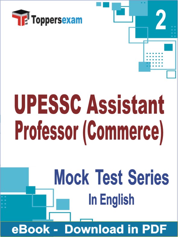 UPESSC Assistant Professor (Commerce) PDF Book In English - Question Paper