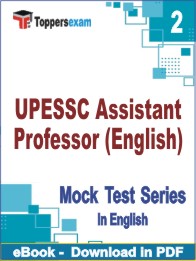 UPESSC Assistant Professor (English) Test PDF Book In English - Question Paper