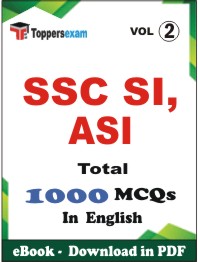 SSC SI, ASI PDF Book In English - MCQ / Objective Questions (VOL.2)