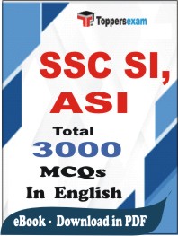 SSC SI, ASI PDF Book In English - MCQ / Objective Questions