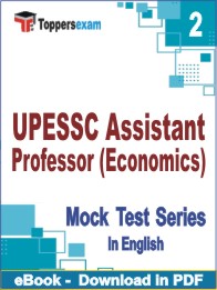 UPESSC Assistant Professor (Economics) Test PDF Book In English - Question Paper