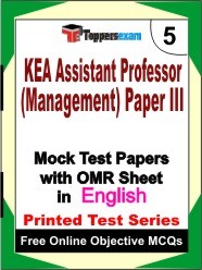 KEA Assistant Professor (Management) Exam Paper 3 Mock Test Papers (Book) in English