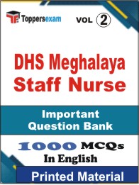 DHS Meghalaya Staff Nurse  Book in English - Objective MCQ(VOL.2)