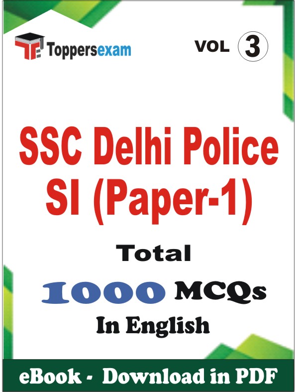 SSC Delhi Police SI (Paper-1) PDF Book In English - MCQ / Objective Questions (VOL.3)