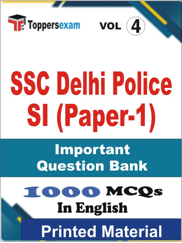 SSC Delhi Police SI (Paper-1) Book in English - Objective MCQ (VOL.4)