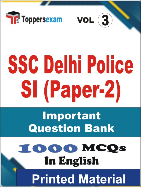 SSC Delhi Police SI (Paper-2) Book in English - Objective MCQ (VOL.3)