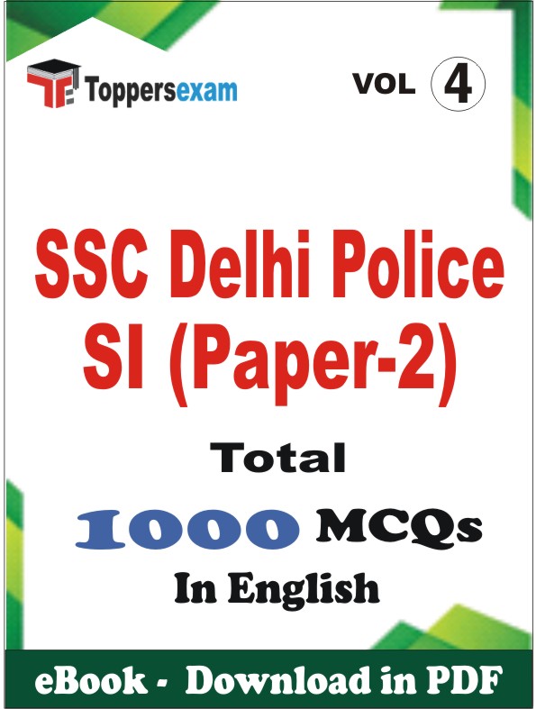 SSC Delhi Police SI (Paper-2) PDF Book In English - MCQ / Objective Questions (VOL.4)