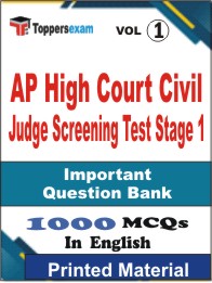 AP High Court Civil Judge Screening Test (Stage-1) Book in English - Objective MCQ (VOL.1)