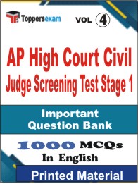 AP High Court Civil Judge Screening Test (Stage-1) Book in English - Objective MCQ (VOL.4)