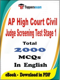 AP High Court Civil Judge Screening Test (Stage-1) PDF Book In English - MCQ / Objective Questions