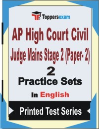 AP High Court Civil Judge Mains Stage 2 (Paper- 2) Book in English - Question Paper / Practice Set