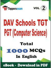 DAV Schools TGT PGT (Computer Science) PDF Book In English - MCQ / Objective Questions (VOL.2)