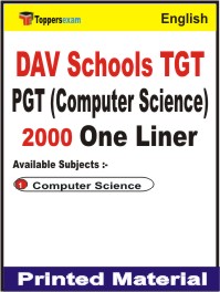 DAV Schools TGT PGT (Computer Science) One Liner Book in English