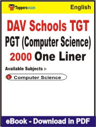 DAV Schools TGT PGT (Computer Science) One Liner Book PDF in English