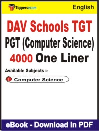 DAV Schools TGT PGT (Computer Science) One Liner Book PDF in English