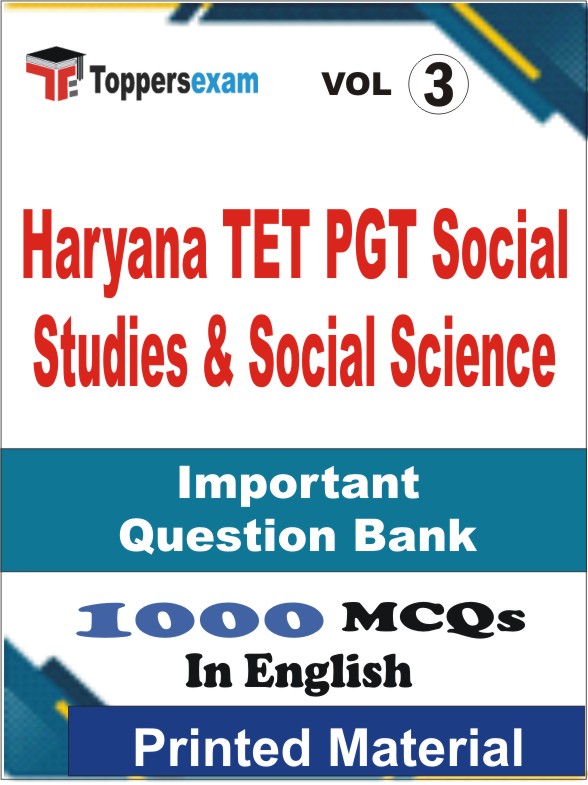 Haryana TET PGT Social Studies & Social Science Book in English - Objective MCQ (VOL.3)
