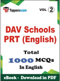 DAV Schools PRT (English) PDF Book In English - MCQ / Objective Questions (VOL.2)