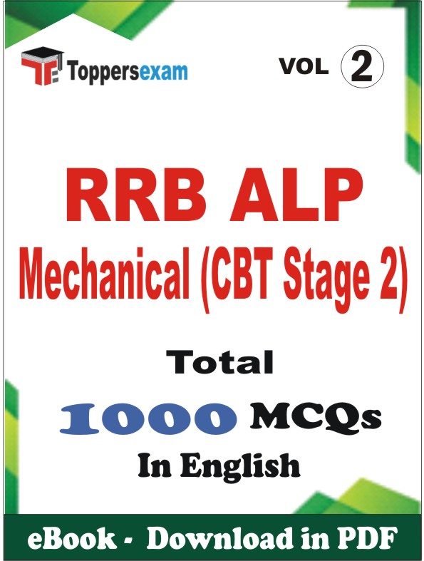 RRB ALP Mechanical (CBT Stage 2) PDF Book In English - MCQ / Objective Questions (VOL.2)