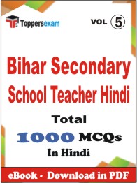 Bihar Secondary School Teacher Hindi PDF Book In Hindi - MCQ / Objective Questions (VOL.5)