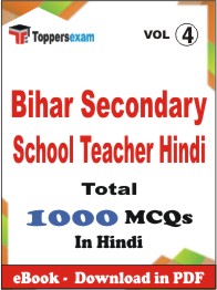 Bihar Secondary School Teacher Hindi PDF Book In Hindi - MCQ / Objective Questions (VOL.4)