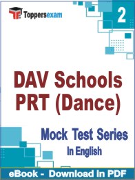 DAV Schools PRT (Dance) PDF Book In English - Question Paper