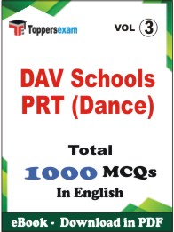 DAV Schools PRT (Dance) PDF Book In English - MCQ / Objective Questions (VOL.3)