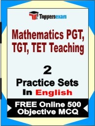 Mathematics PGT, TGT, TET Teaching Exam Practice Set Book in English
