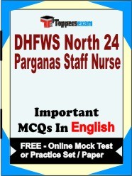 DHFWS North 24 Parganas Staff Nurse Test Book in English - Question Paper / Practice Set