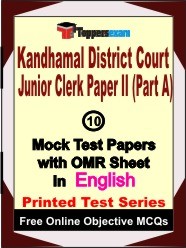 Kandhamal District Court Junior Clerk Exam Paper 2 (Part A) Mock Test Papers (Book) in English