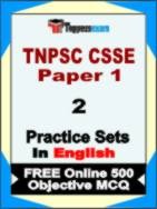 TNPSC CSSE Paper 1 Test Book in English - Question Paper / Practice Set