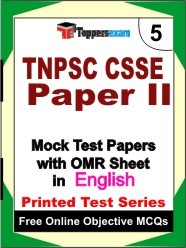 TNPSC CSSE Exam Paper 2 Mock Test Papers (Book) in English