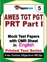 AWES TGT PGT PRT Exam Part 15 Mock Test Papers in English Printed Material