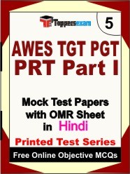 AWES TGT PGT PRT Exam Part 1 Mock Test Papers (Book) in Hindi