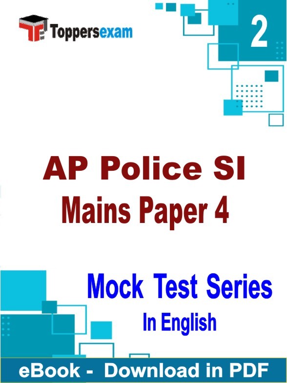 AP Police SI Mains Paper 4 PDF Book In English