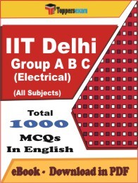 EBook of IIT Delhi Group A B C (Electrical) Exam, PDF Format in English