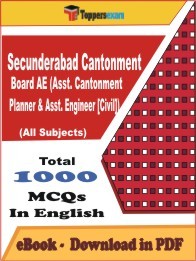 EBook of SECUNDERABAD CANTONMENT BOARD AE (ASST. CANTONMENT PLANNER & ASST. ENGINEER [CIVIL]) Exam, PDF Format in English