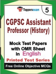 CGPSC Assistant Professor (History) Exam Mock Test Papers (Book) in English