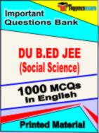 DU B.ED JEE (Social Science) Test Book in English - Objective MCQ